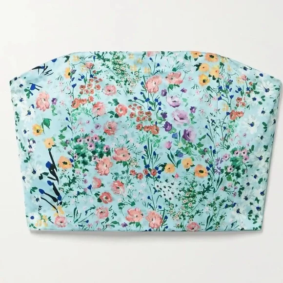 Alice + Olivia Ceresi Floral Smocked Bandeau Top, 6 Tops